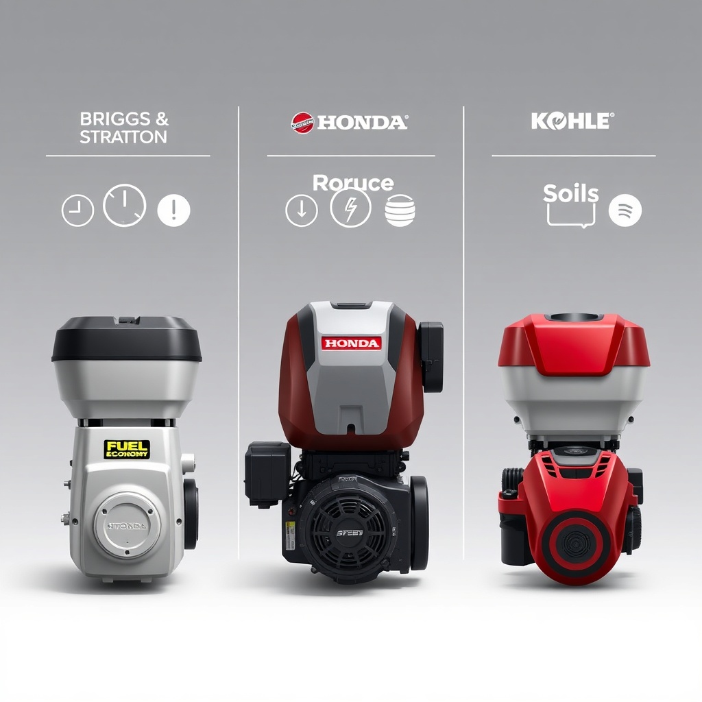 A clean infographic-style illustration showing a side-by-side comparison of three engine t