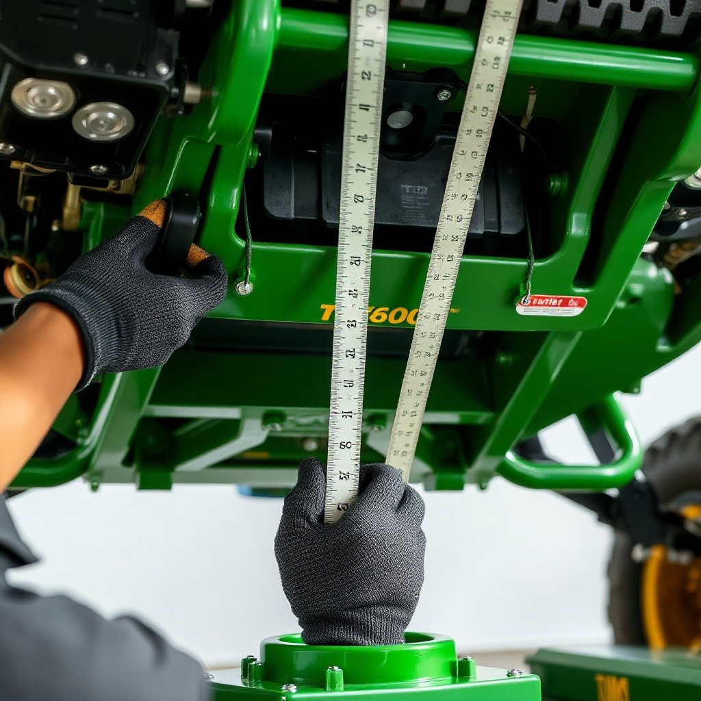 A clean photorealistic photo of a TurfTech T-4600E from the front-left side